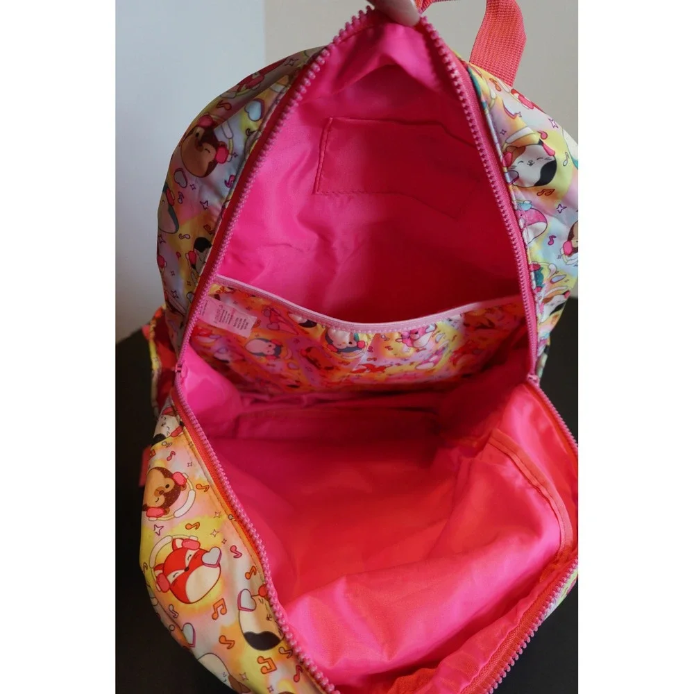Squishmallows Kids Backpack Rainbow Character Print Pink School Bag KC.1028